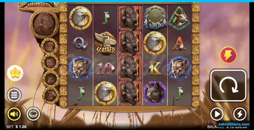 Prairie grid with animal meter and $10,000 balance