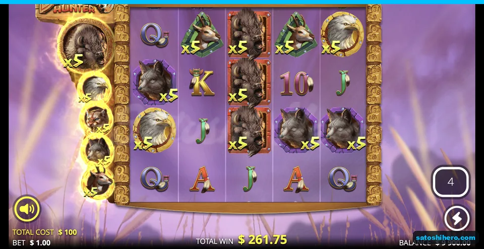 Multiplier meter shows every animal at x5