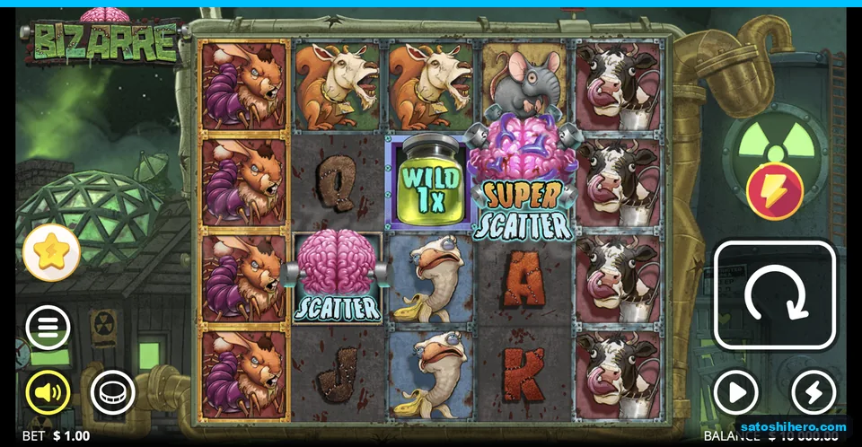 Lab machine grid with hybrid animal symbols