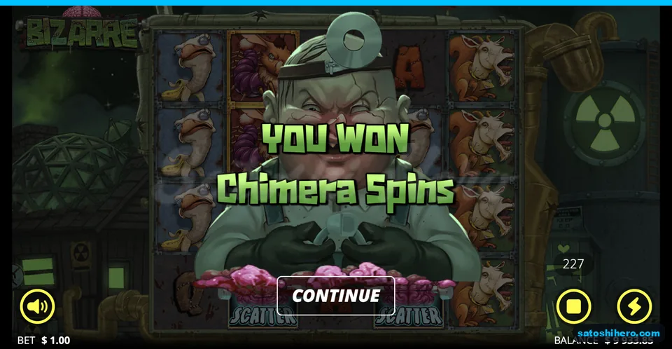 Doctor announces Chimera Spins award screen