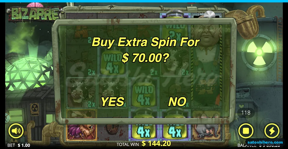 Extra Spin offer showing 70.00 price
