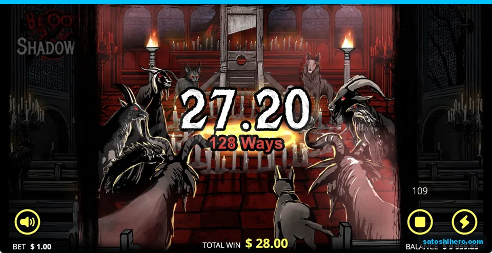 Goat scene covers a $28.00 total win