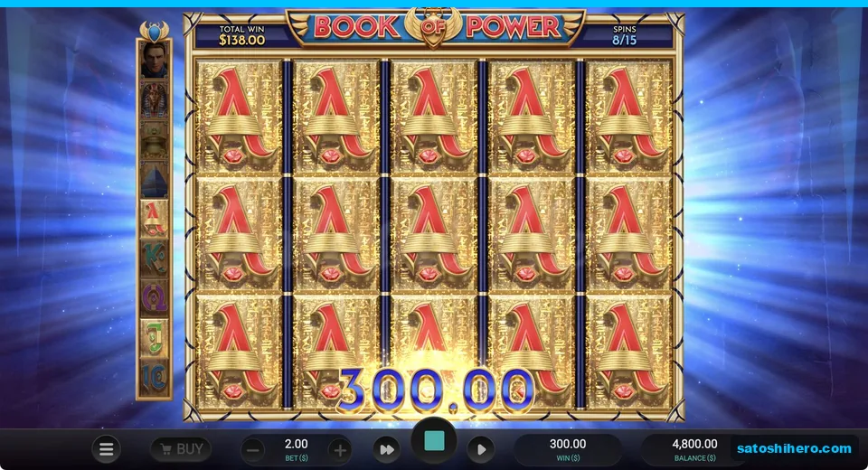 A symbols cover five reels during free spins