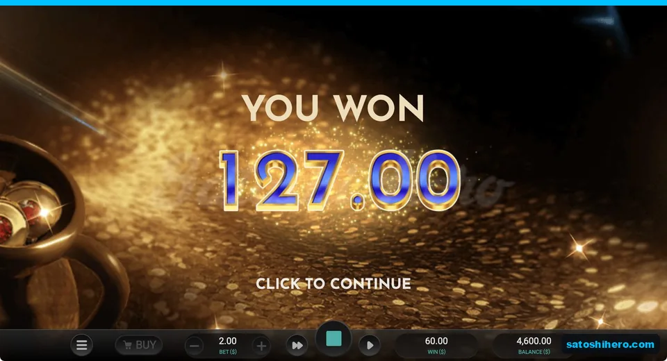 Power round total screen shows one hundred twenty seven dollars