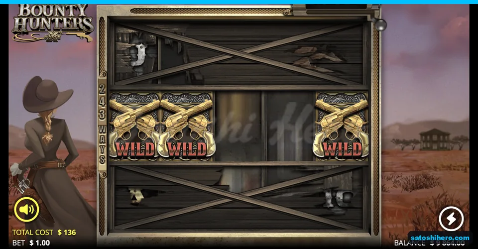 Three x6 Wilds lock across middle row