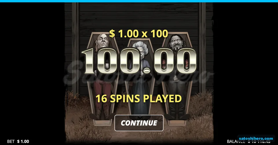 Coffin result screen shows 100.00