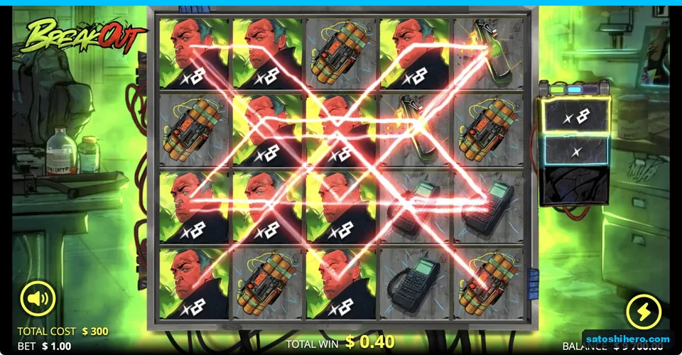 Boss symbols spread across several reels