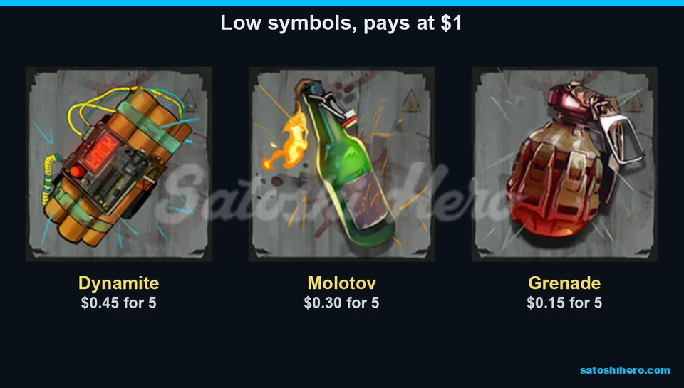 Dynamite Molotov and grenade low pays