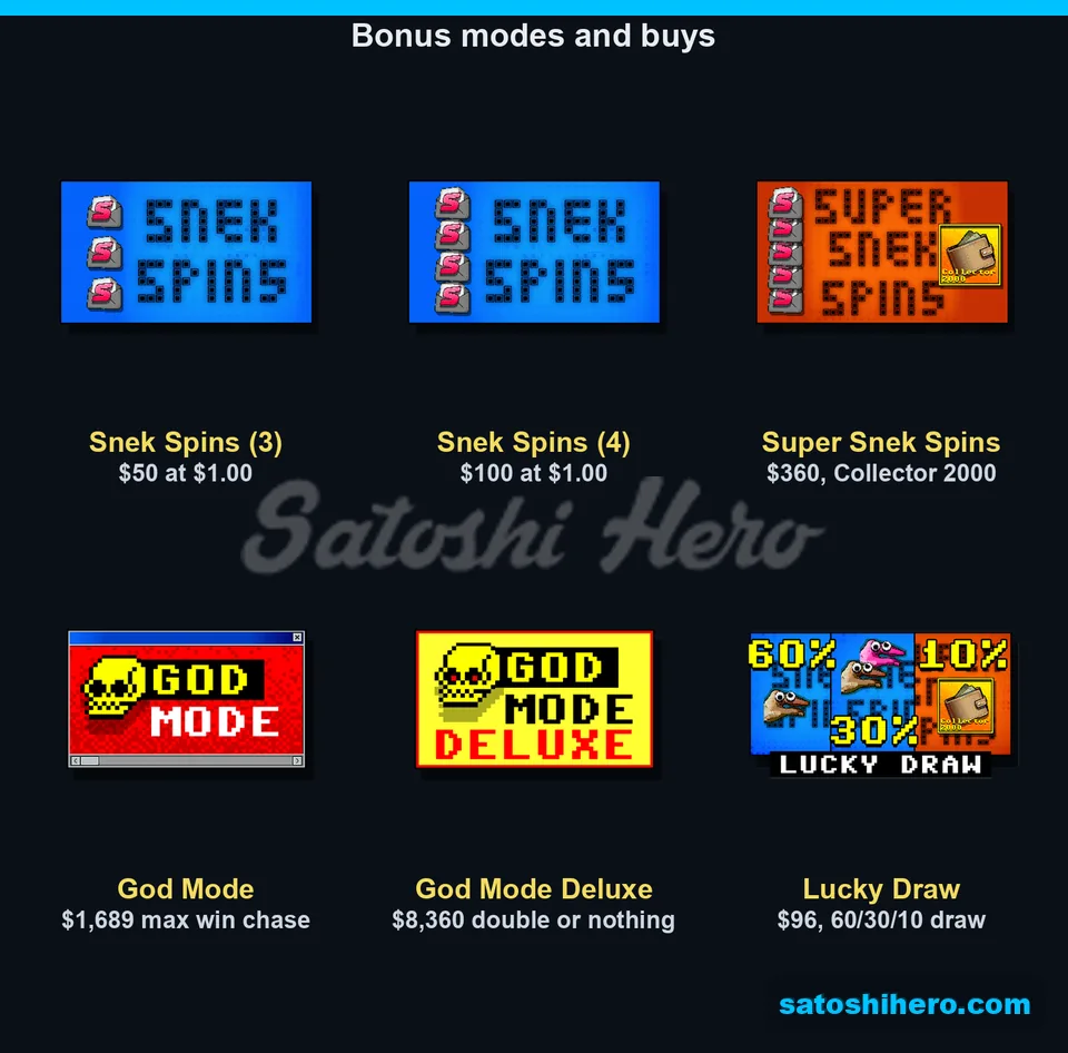 Bonus mode banners with buy choices