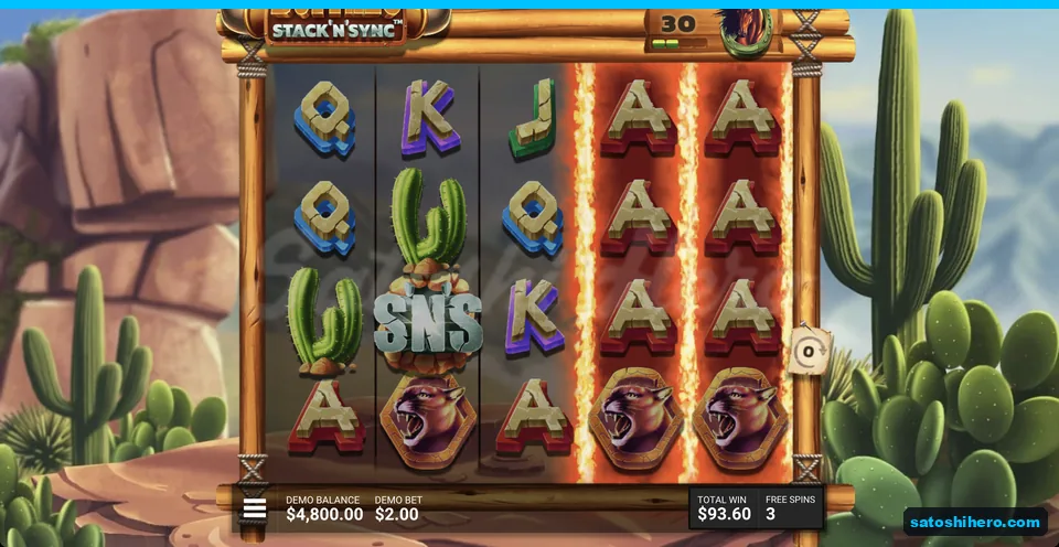 A symbol stacks fill two synced reels