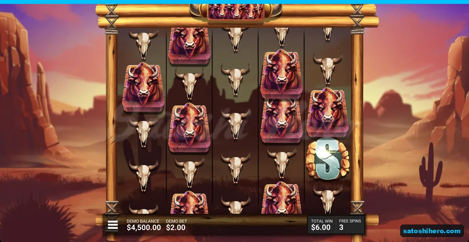 Buffalo symbols skulls and Stack symbol fill grid