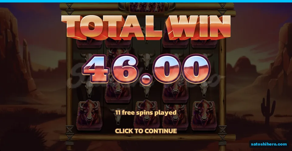 Stampede bonus result screen shows $46.00