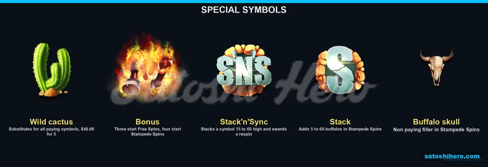 Cactus wild and bonus symbols on feature board