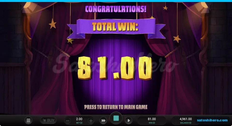 Collect card shows $81.00 bought result