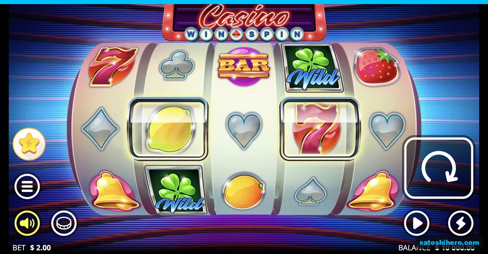 Curved reel drum under neon Casino sign