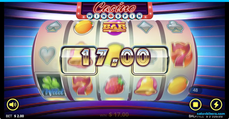 Win counter shows 17.00 over reels