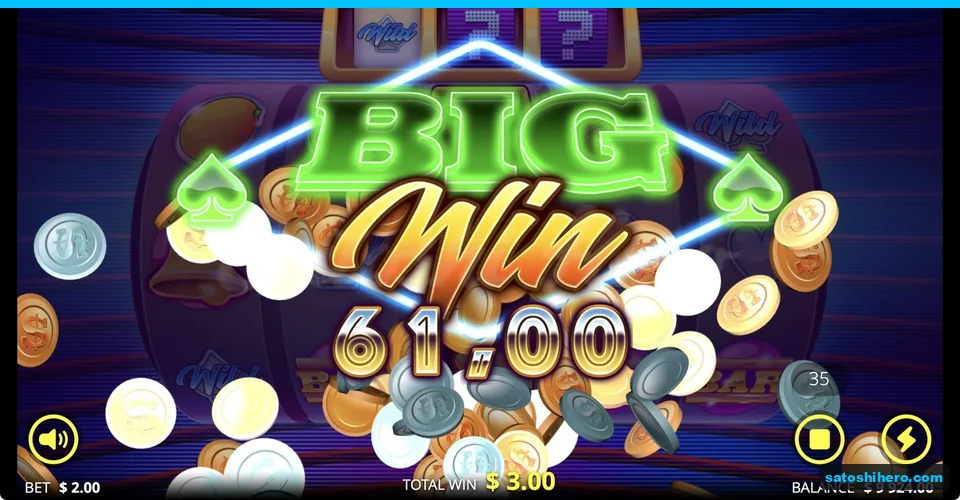 Big Win screen shows 61.00 payout