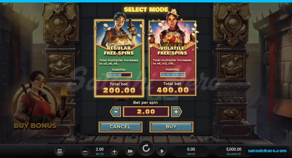 Select Mode screen shows two buy prices