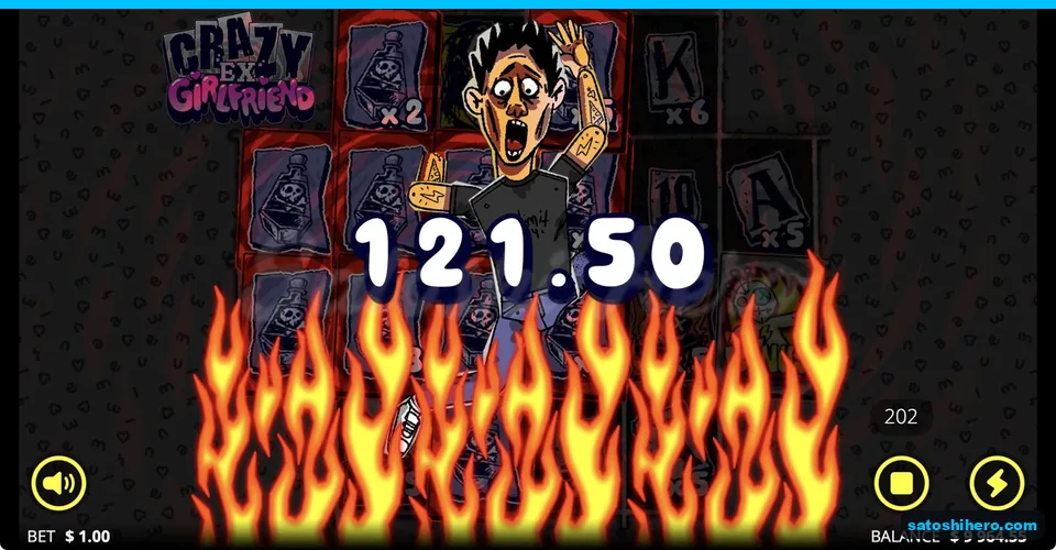 Boyfriend symbol win with 121.50 total