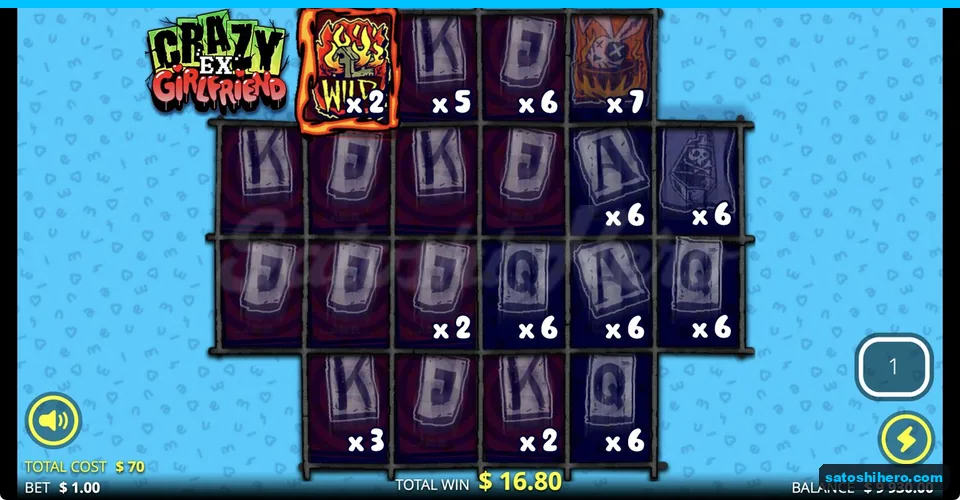 Wild on reel two with x7 multipliers
