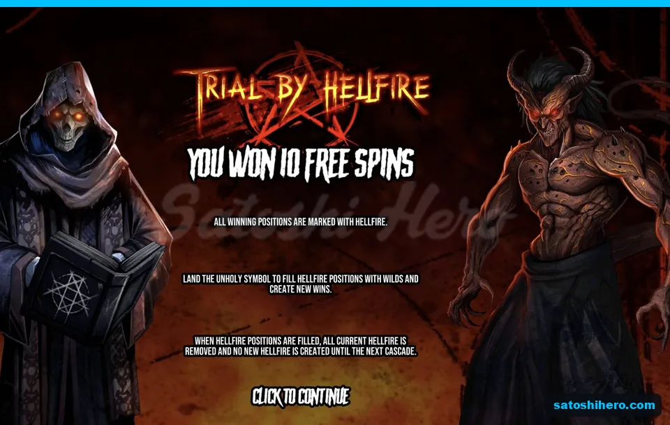 Free spins intro card shows ten spins