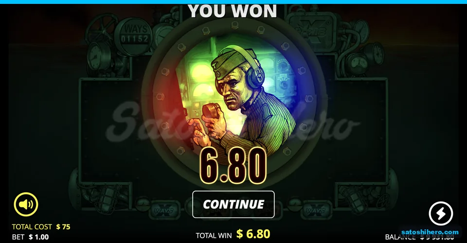 Total win screen shows six dollars eighty