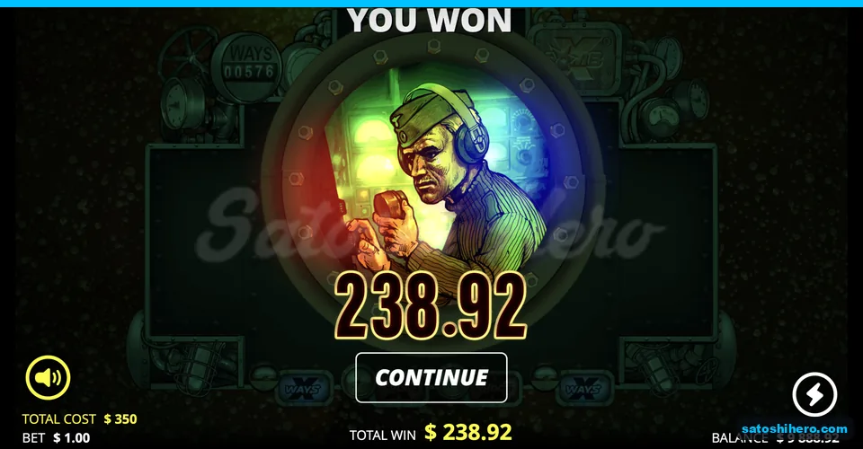 Total win screen shows two thirty-eight ninety-two