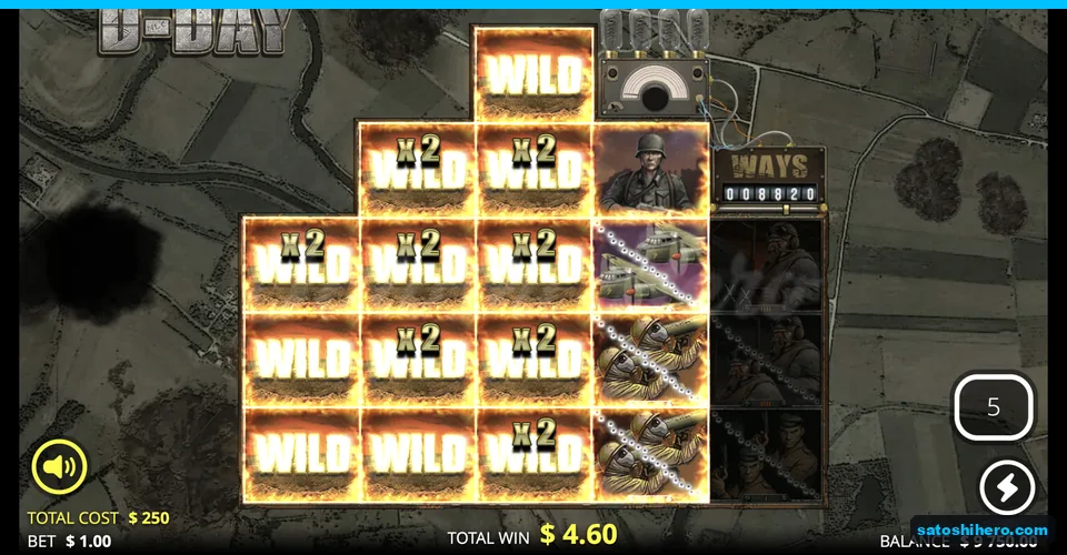 Wild reels split into doubled x2 symbols
