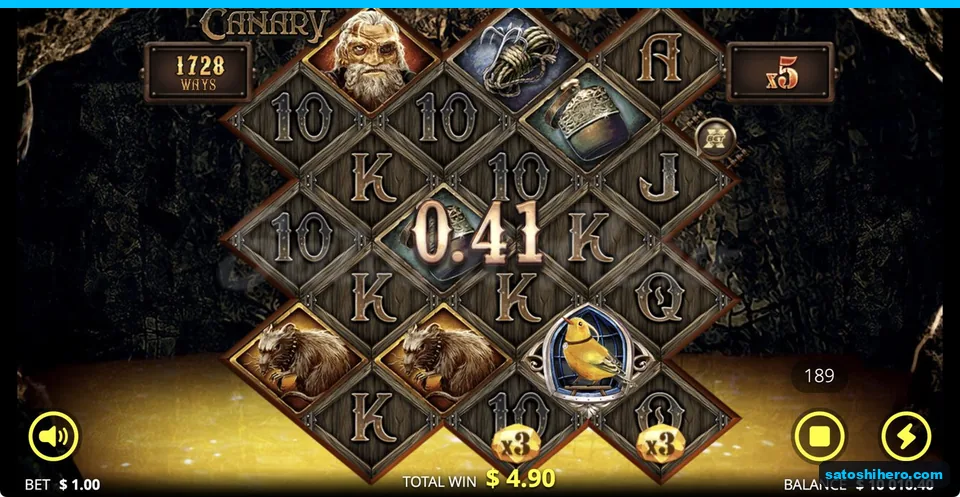 Caged canary scatter on an opened grid