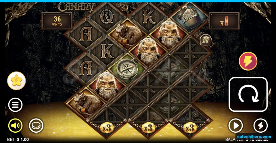 Diamond mine grid above glowing gold