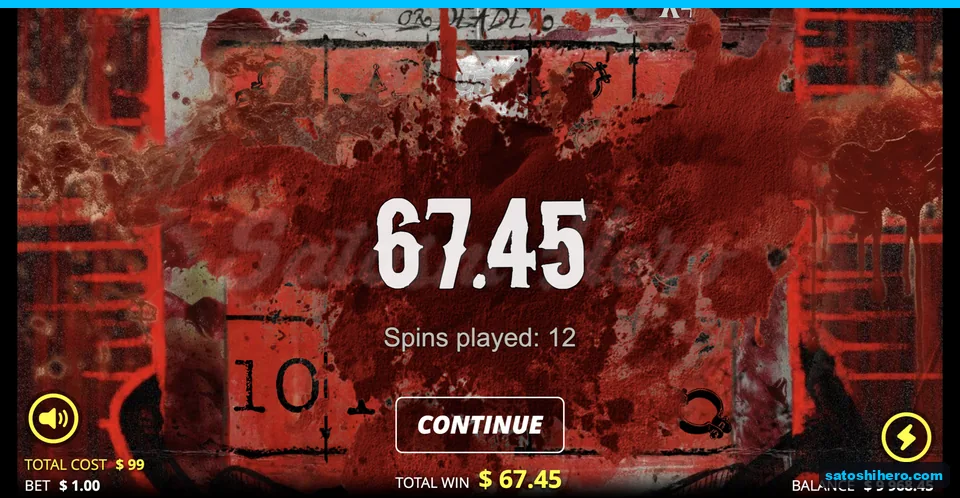 Blood splash shows 67.45 feature total
