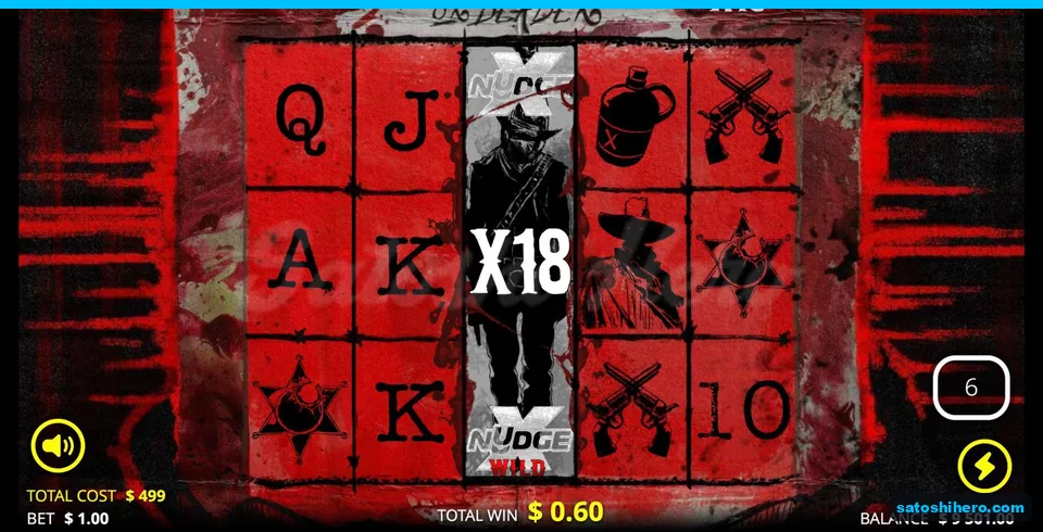 Sticky outlaw reaches x18 with six spins