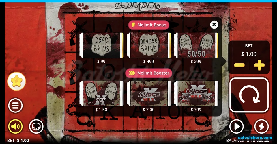 Buy panel lists feature prices and boosters