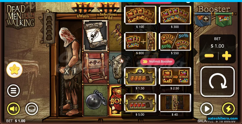 Bonus buy cards and Booster toggles