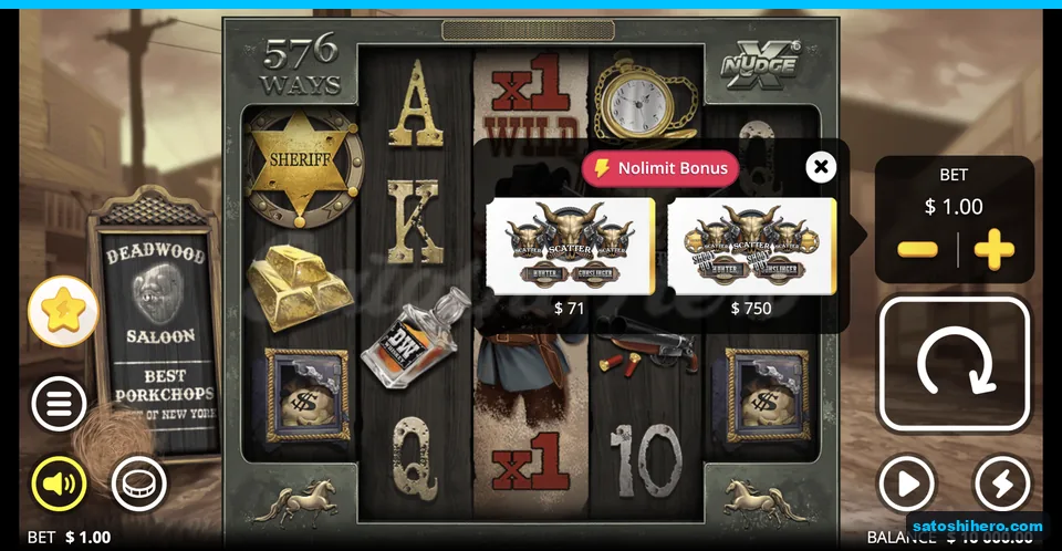 Bonus buy menu with two prices