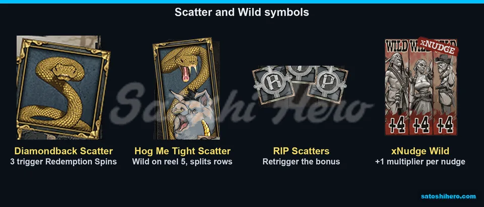 Diamondback Hog Me Tight and xNudge Wild symbols