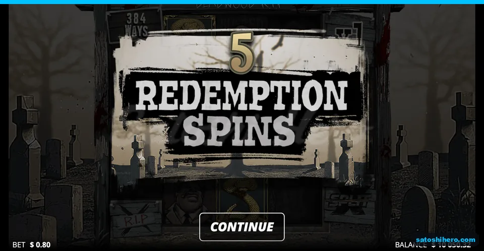 Three Diamondback Scatters trigger Redemption Spins