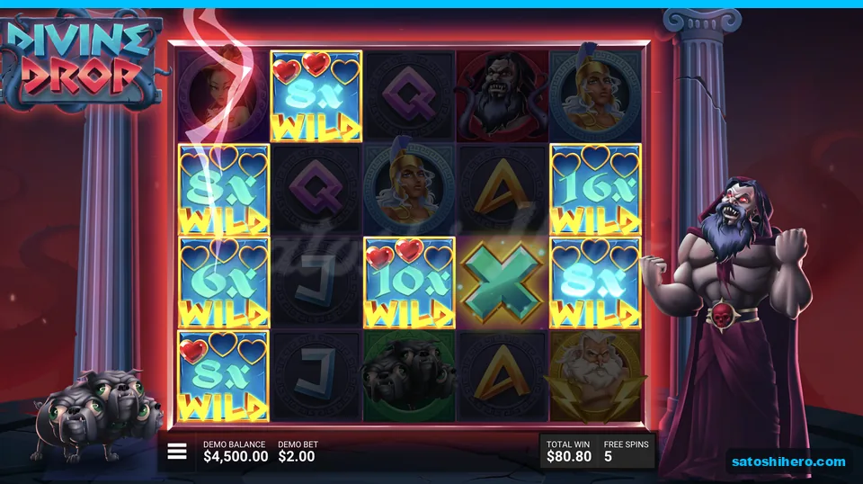 Zeus lightning hits six Wild Multipliers
