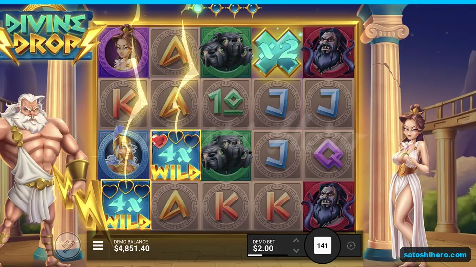 Lightning strikes two 4x Wild Multipliers