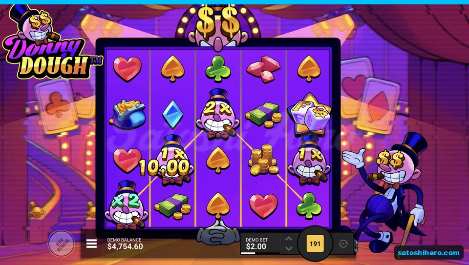 Multi-Dough faces connect for a $10.00 win