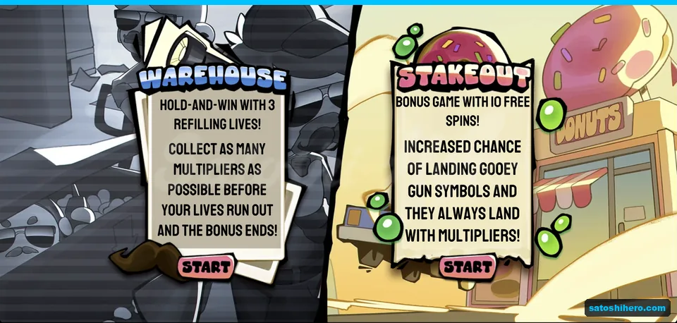 Bonus choice screen offers two modes