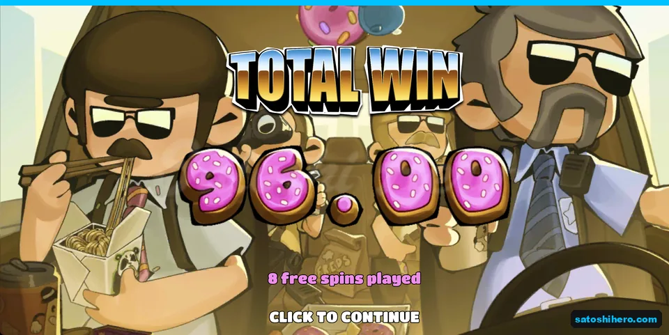 Total win card shows ninety-six dollars
