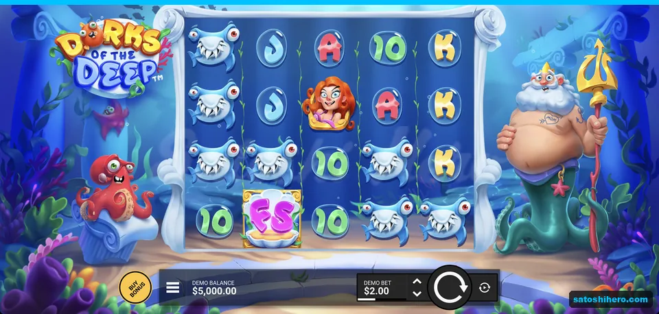 Bubble reels framed by reef characters