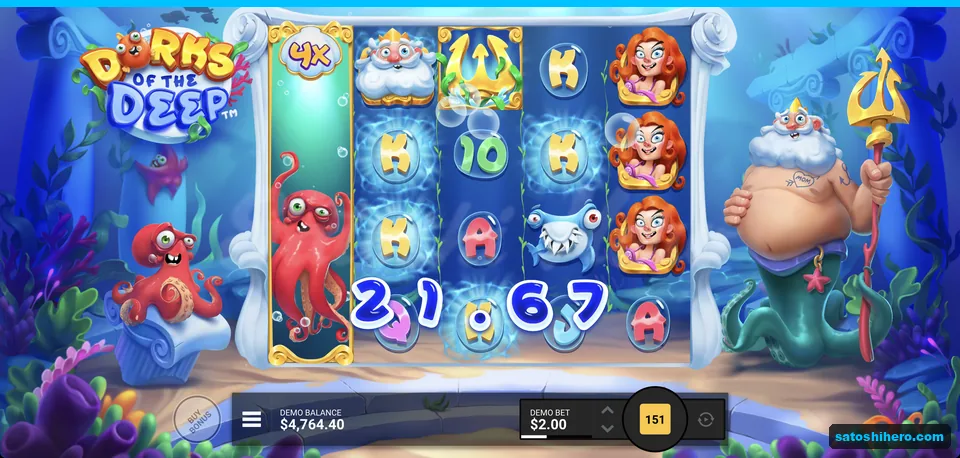 Octopus Wild Reel pays $21.67
