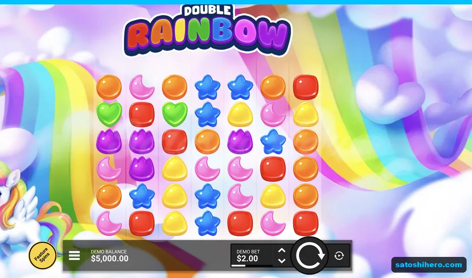 Jelly grid sits below rainbows and unicorn