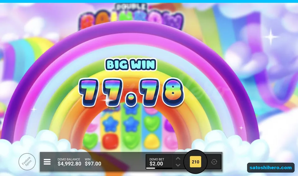 Rainbow arch counts a $97.00 big win