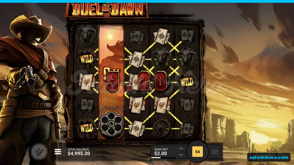 Outlaw reel adds Wilds for $9.20 win