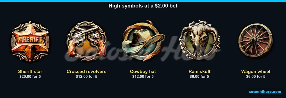 Sheriff star and western symbols show top pays