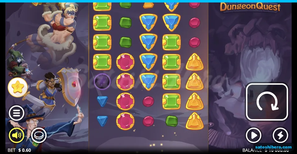 Adventurer party frames reels of gems and ores