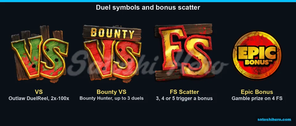 VS badges and scatter symbols on display